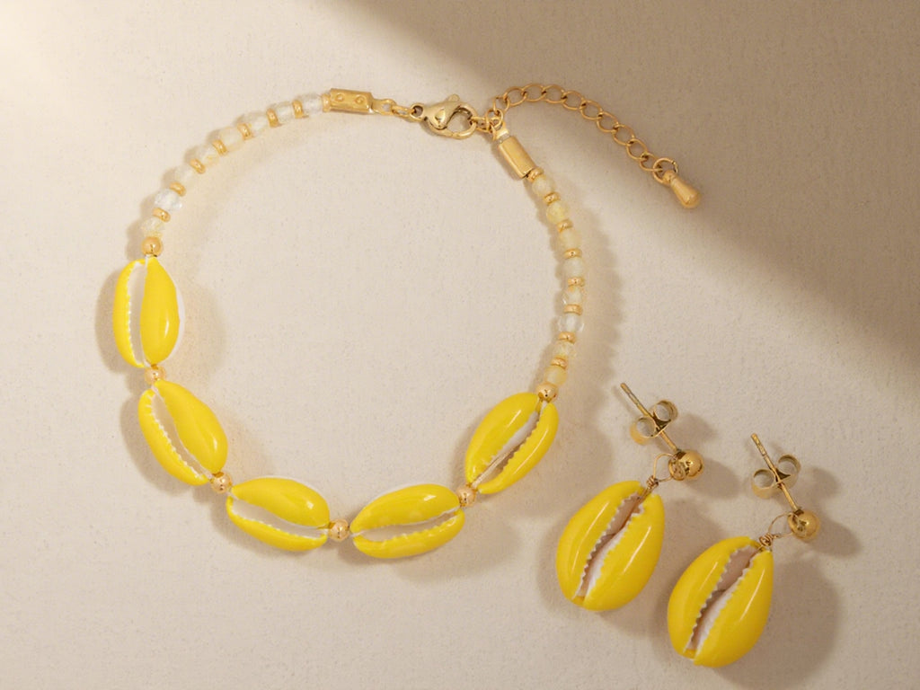 Rainbow Seashell Jewelry Set