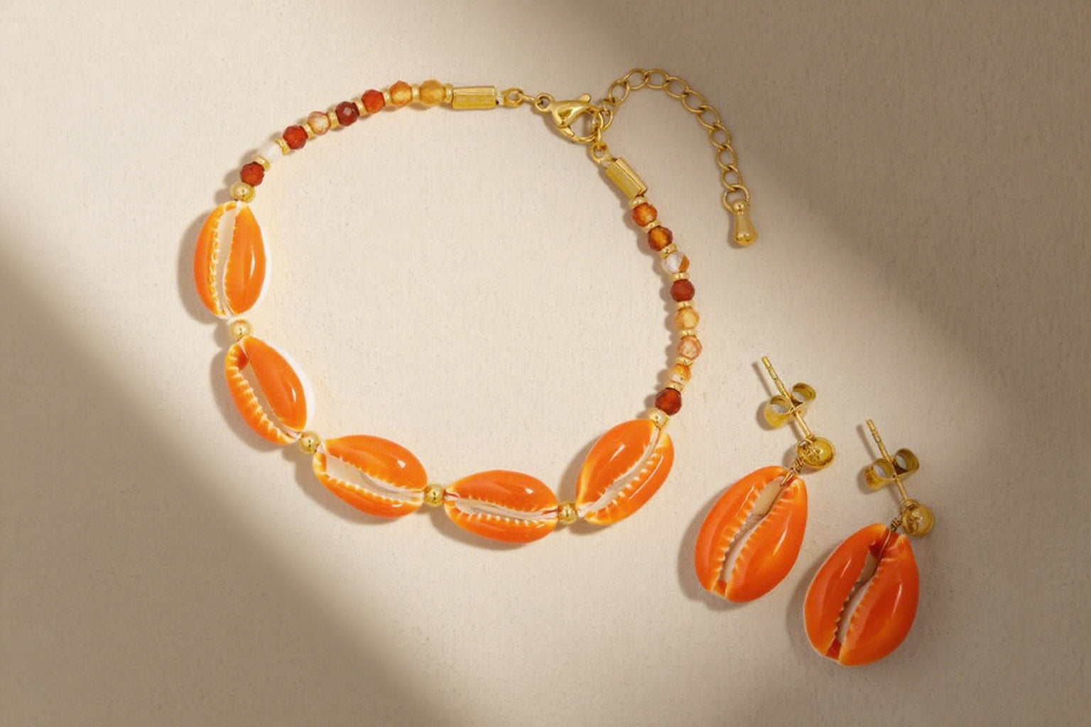 Rainbow Seashell Jewelry Set
