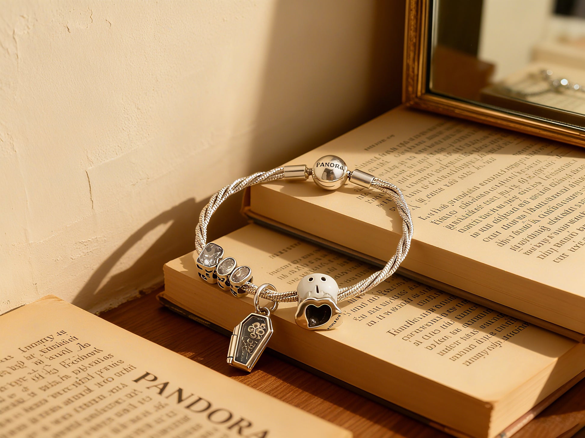 Halloween Subscription Bracelet, 925 Sterling Silver with Enamel Technology, Dark Fantasy Style Festival Exclusive Wrist Jewelry