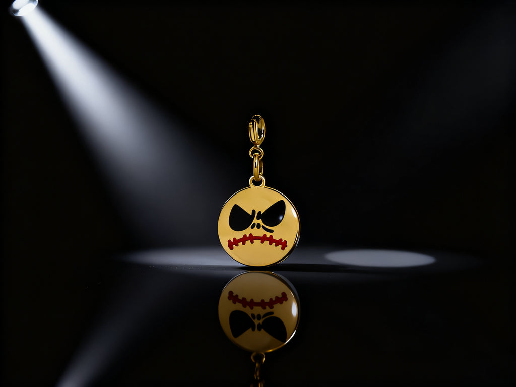5 Styles Halloween Necklaces, Leather Rope with Stainless Steel 18K Gold Plated Enamel Pendants, Niche Dark Style Festival Exclusive Neckwearendant/Enamel Bat Pendants for Halloween