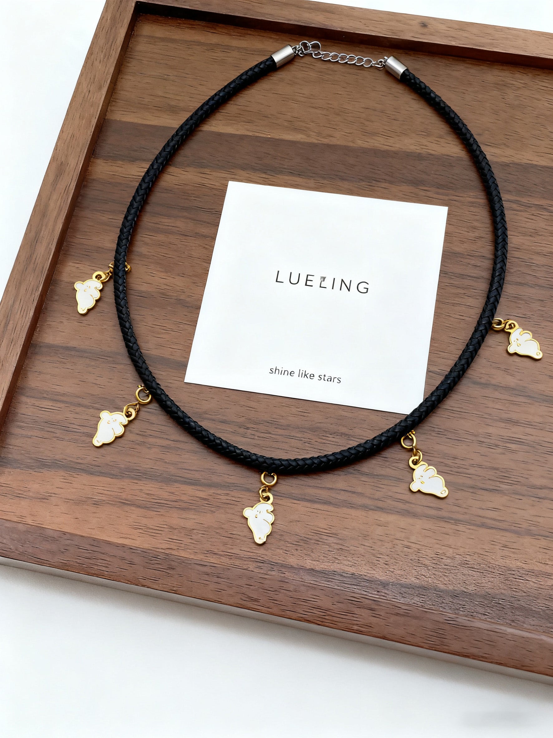 5 Styles Halloween Necklaces, Leather Rope with Stainless Steel 18K Gold Plated Enamel Pendants, Niche Dark Style Festival Exclusive Neckwearendant/Enamel Bat Pendants for Halloween