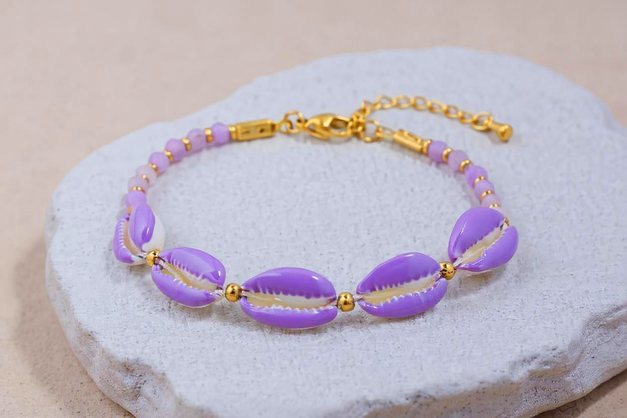 Rainbow Seashell Jewelry Set