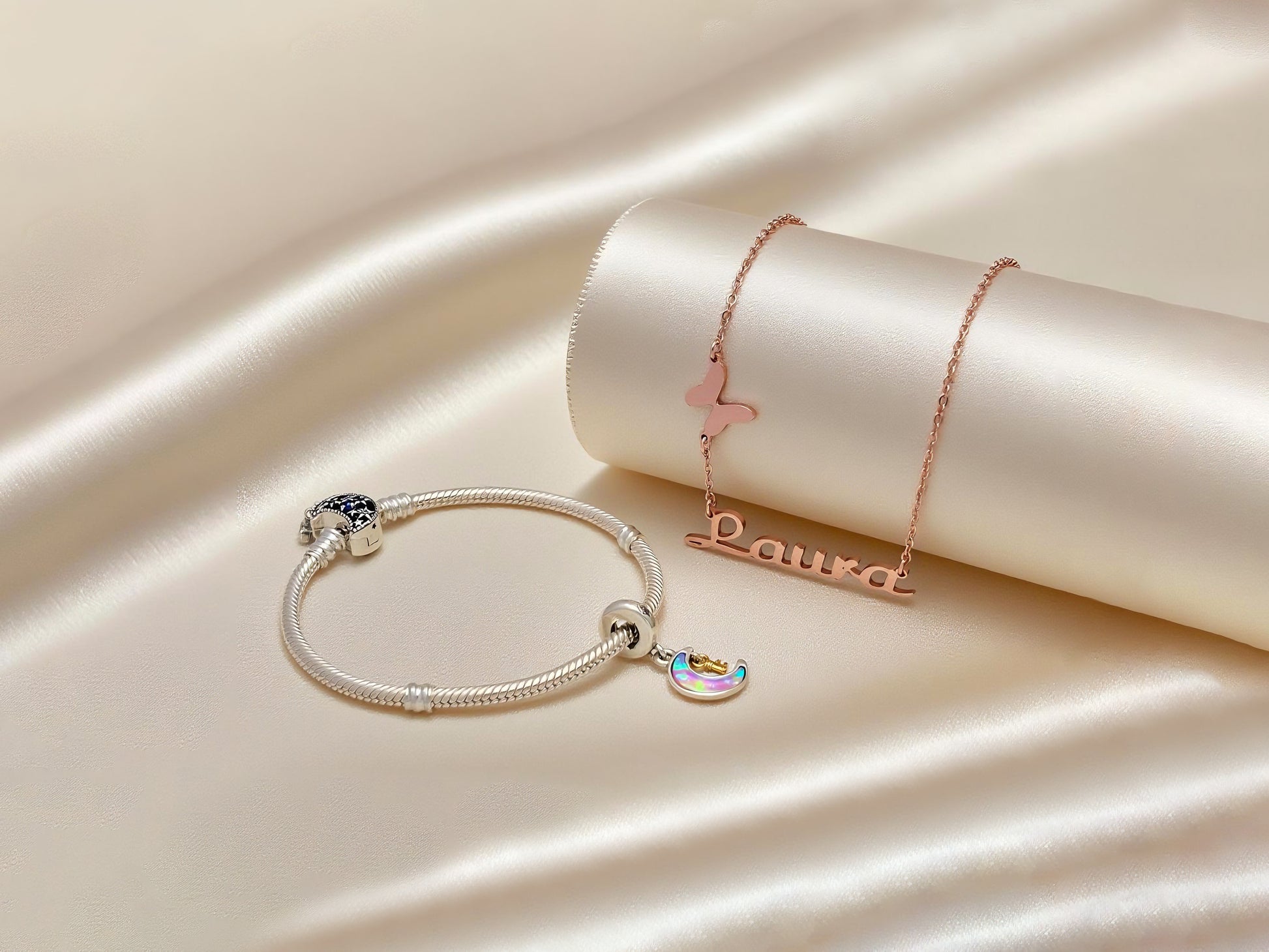 Moonlight Bracelet with Charm